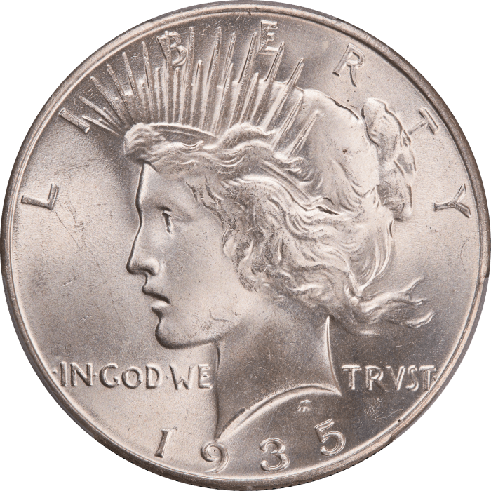 1935 Peace Dollar ($1) Obverse Image