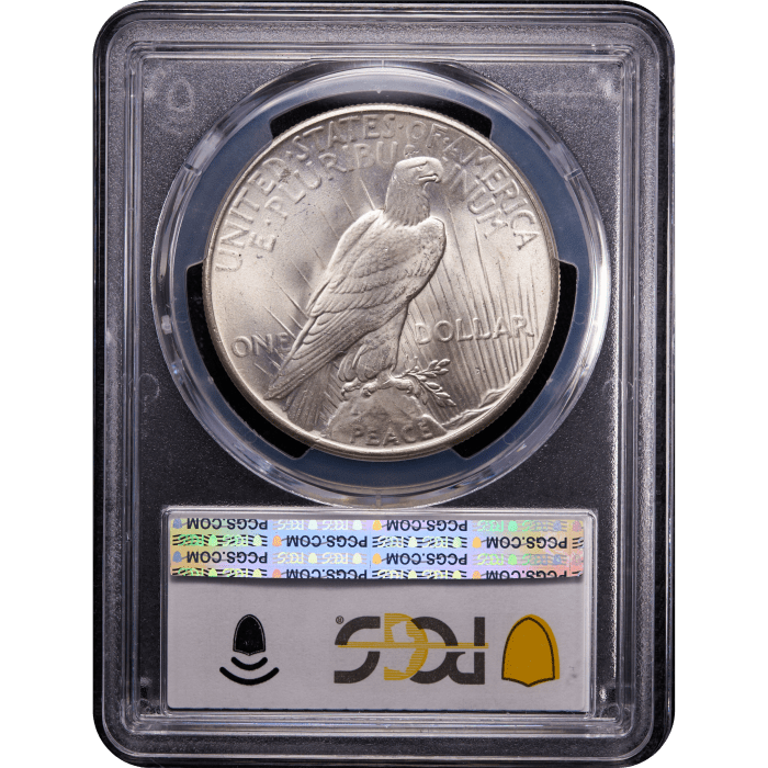 1935 Peace Dollar ($1) Reverse Slab Image