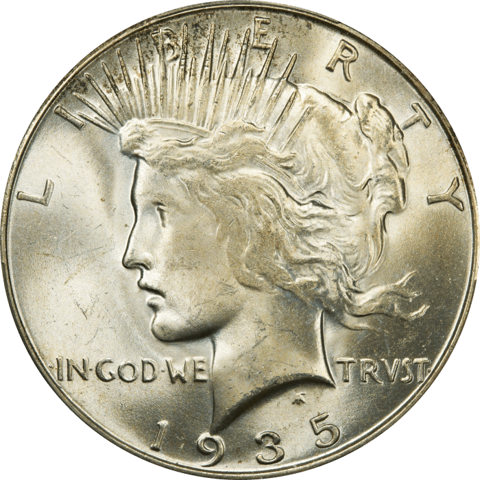 1935-S Peace Dollar ($1) OBVERSE Image
