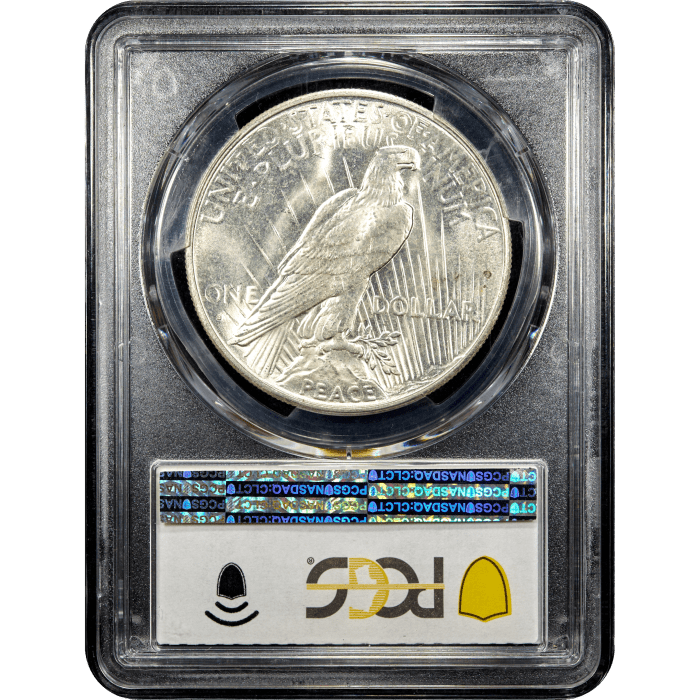 1935-S Peace Dollar ($1) Reverse Slab Image