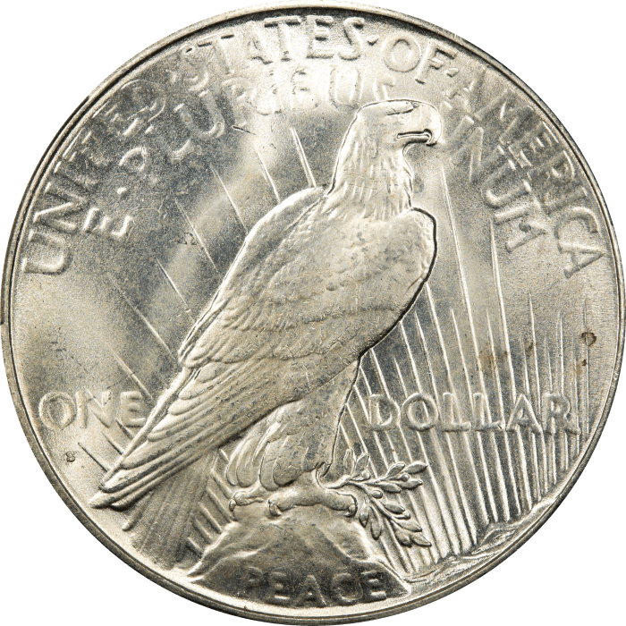 1935-S Peace Dollar ($1) Reverse Image