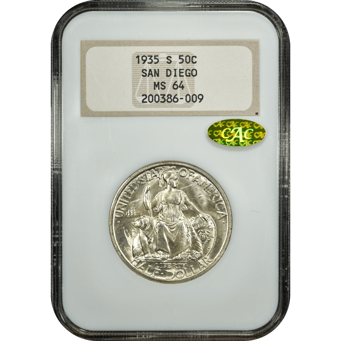 1935-S San Diego Commem Half Dollar (50c) SLAB Image