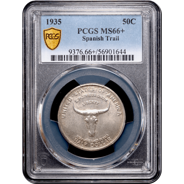 1935 Spanish Trail Commemorative Half Dollar (50c) Obverse Slab Image