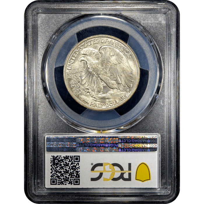 1935 Walking Liberty Half Dollar (50c) Reverse Slab Image