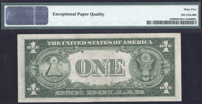 1935A $1 North Africa Silver Certificate REVERSE Image