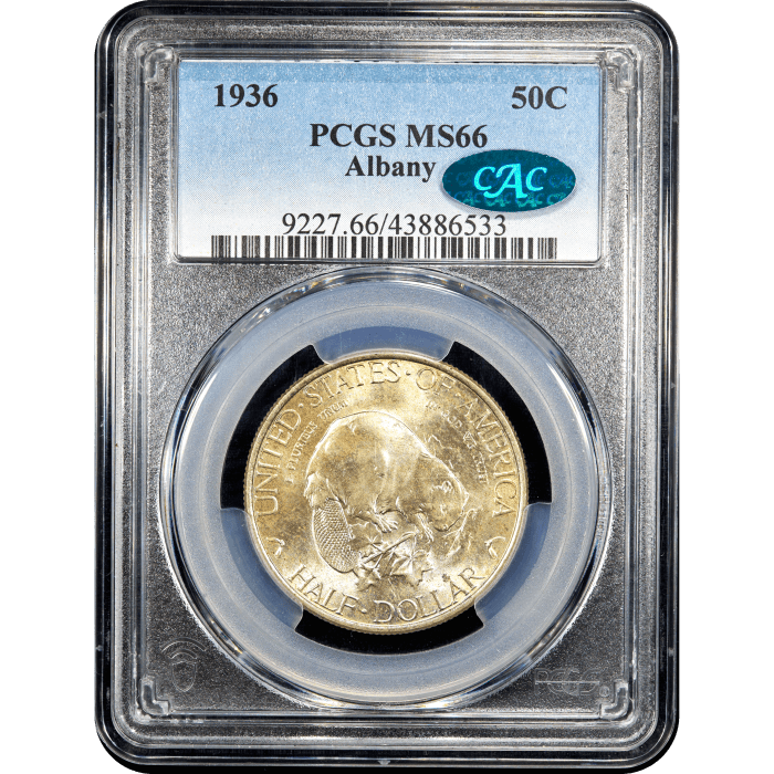 1936 Albany Commemorative Half Dollar (50c) SLAB Image
