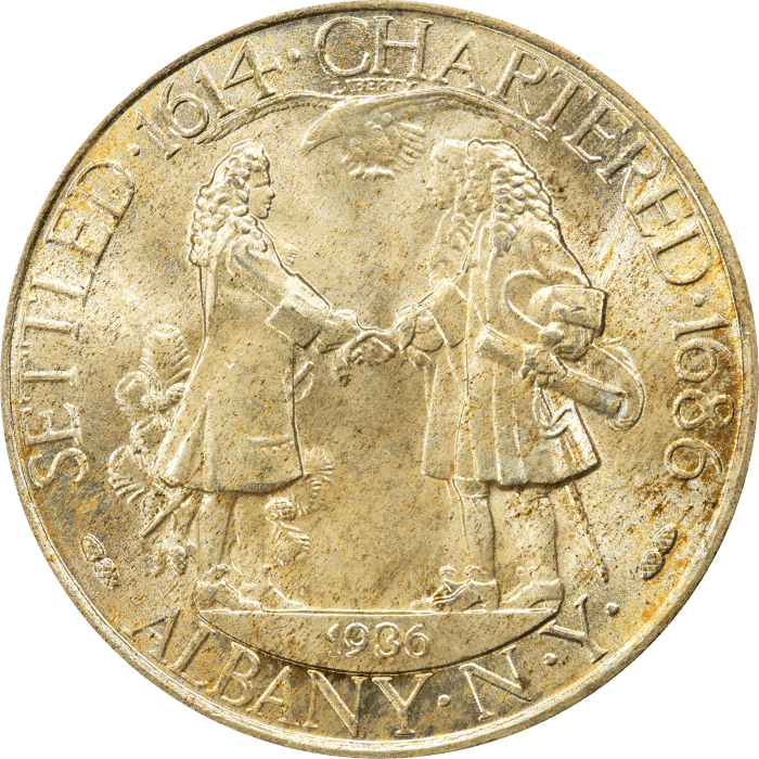 1936 Albany Commemorative Half Dollar (50c) REVERSE Image
