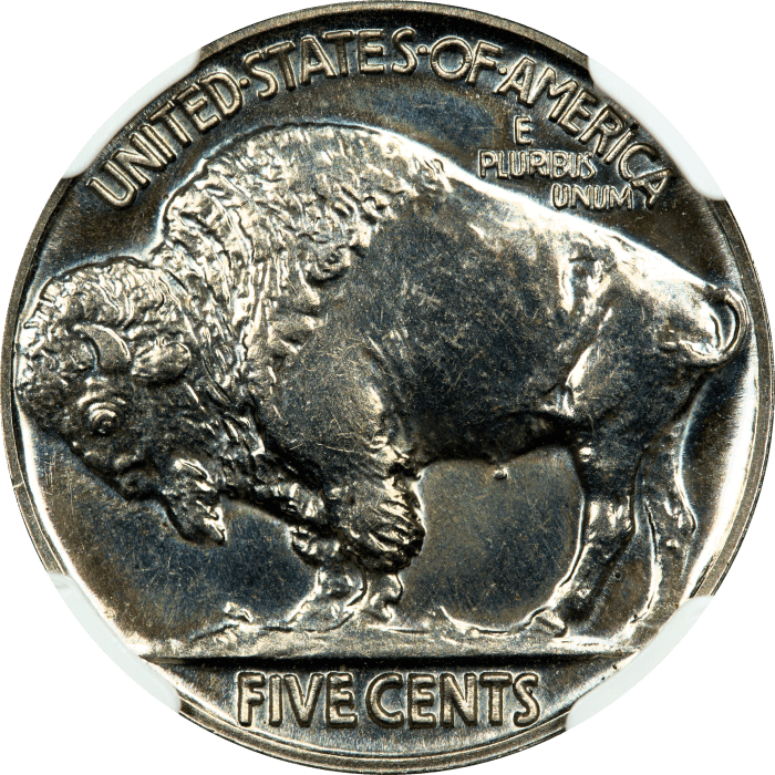 1936 Buffalo Nickel (5c) REVERSE Image