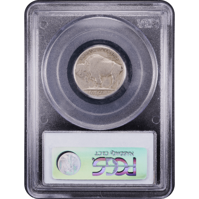 1936-D 3 1/2 Legs Buffalo Nickel (5c) Reverse Slab Image