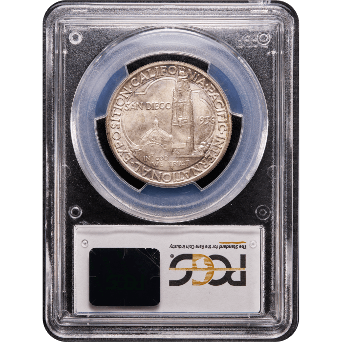 1936-D San Diego Commemorative Half Dollar (50c) Reverse Slab Image