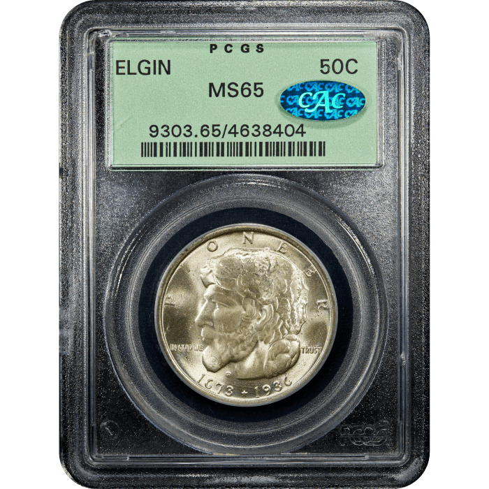 1936 Elgin Commem Half Dollar (50c) OGH SLAB Image