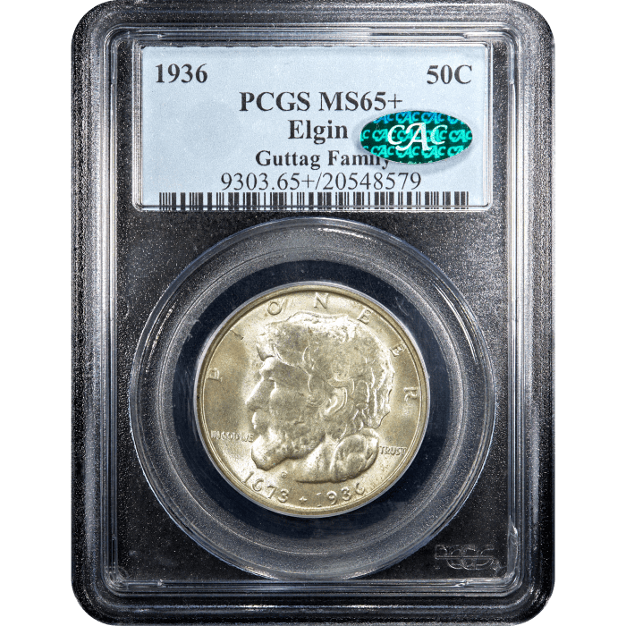 1936 Elgin Commem Half Dollar (50c) SLAB Image