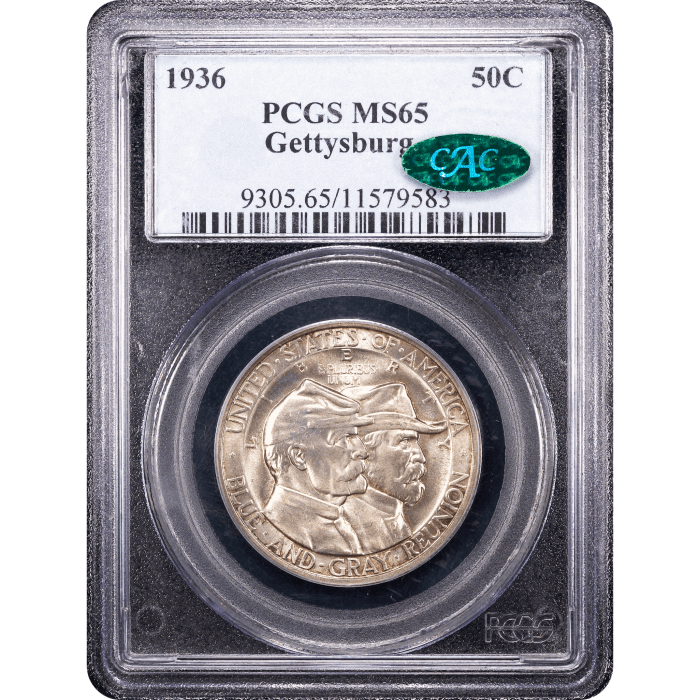 1936 Gettysburg Commemorative Half (50c) Obverse Slab Image