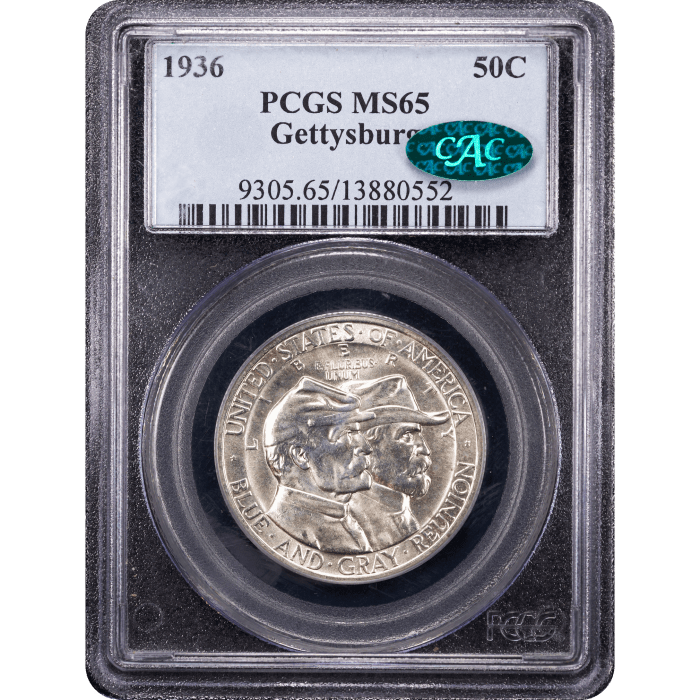 1936 Gettysburg Commemorative Half (50c) Obverse Slab Image