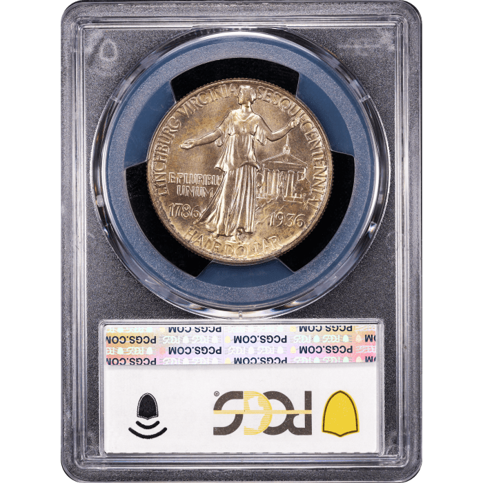 1936 Lynchburg Commemorative Half (50c) Reverse Slab Image