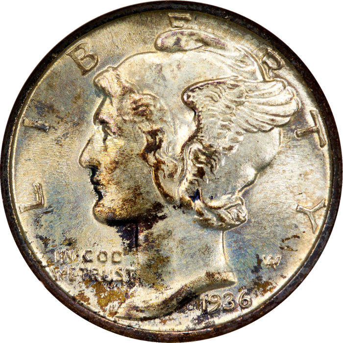 1936 Mercury Dime (10c) OBVERSE Image