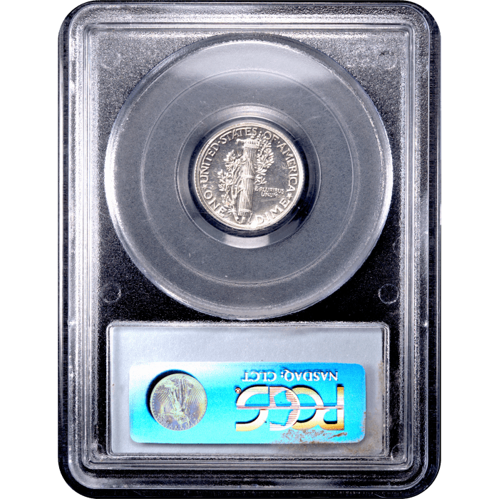 1936 Mercury Dime (10c) Reverse Slab Image