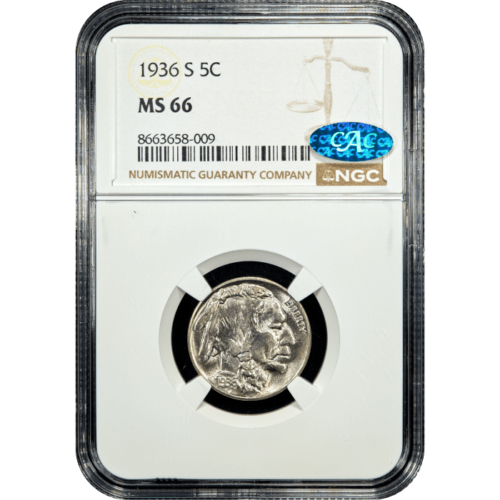1936-S Buffalo Nickel (5c) SLAB Image