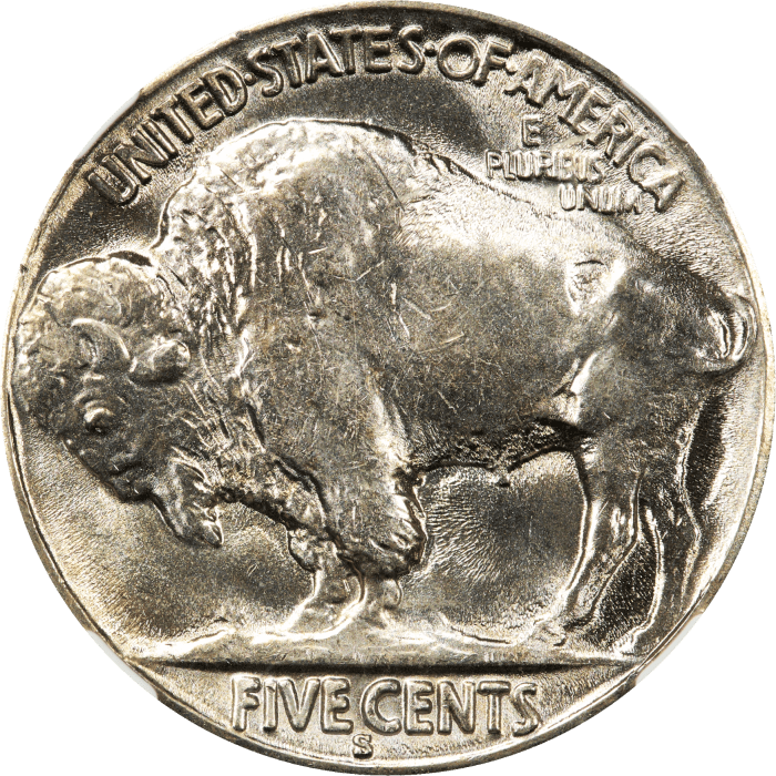 1936-S Buffalo Nickel (5c) REVERSE Image
