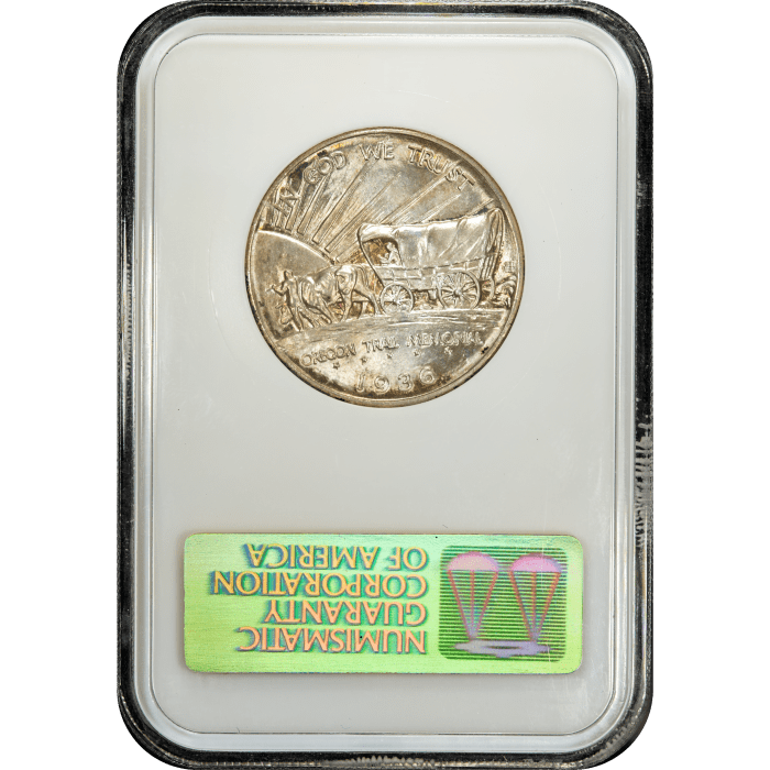 1936-S Oregon Commemorative Half Dollar (50c) Reverse Slab Image