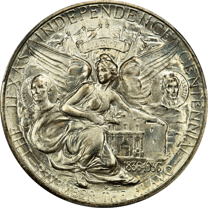 1936-S Texas Commem Half Dollar (50c) REVERSE Image
