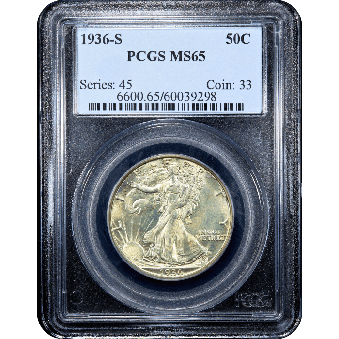 1936-S Walking Liberty Half Dollar (50c) SLAB Image