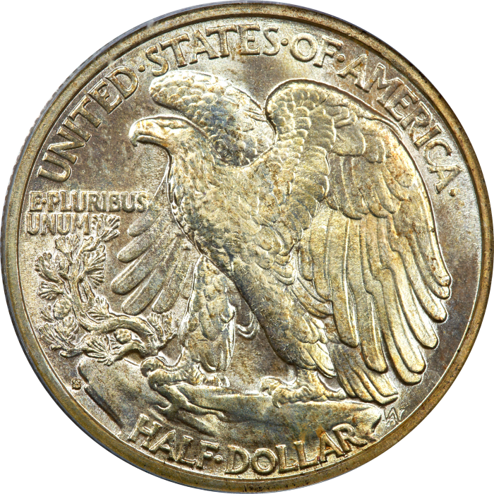 1936-S Walking Liberty Half Dollar (50c) REVERSE Image