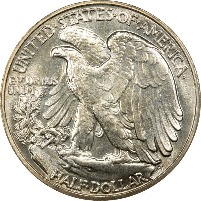 1936 Walking Liberty Half Dollar (50c) Reverse Image
