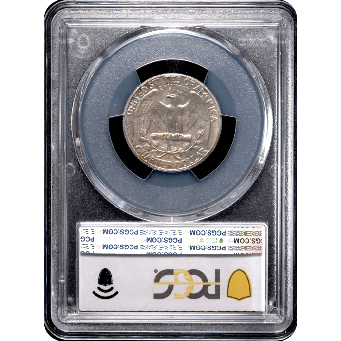 1936 Washington Quarter (25c) Reverse Slab Image