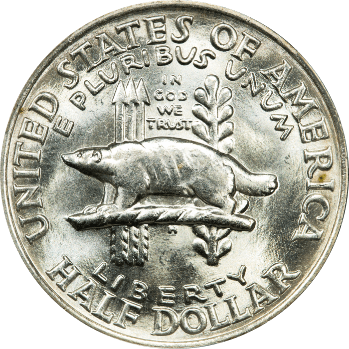 1936 Wisconsin Commem Half Dollar (50c) REVERSE Image