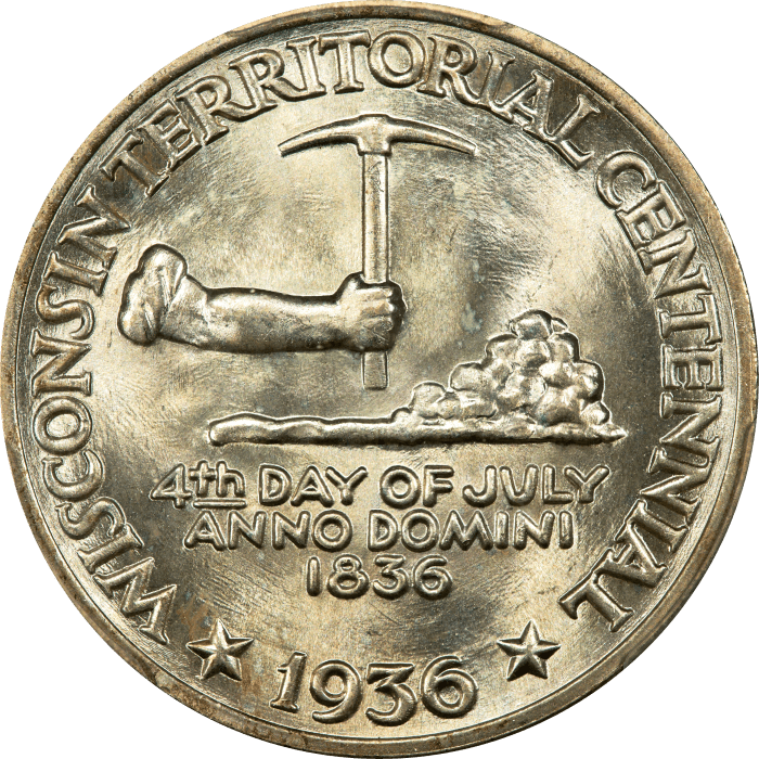 1936 Wisconsin Commemorative Half Dollar (50c) Obverse Image