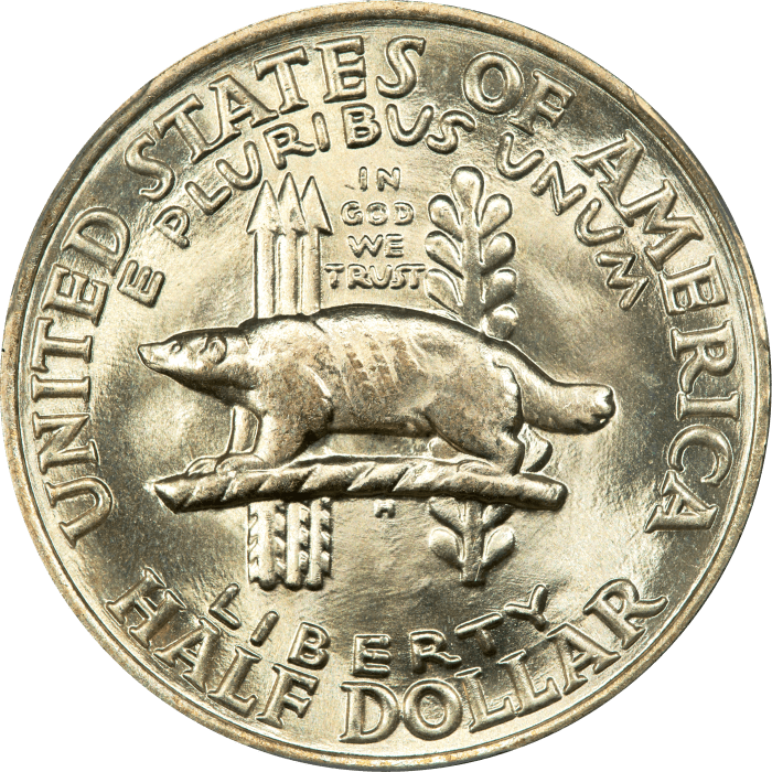 1936 Wisconsin Commemorative Half Dollar (50c) Reverse Image