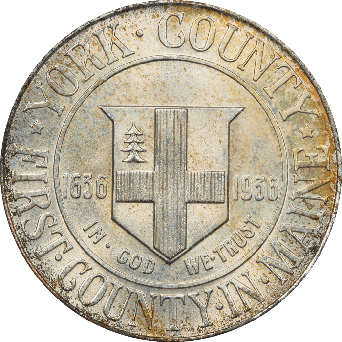 1936 York Commemorative Half Dollar (50c) Obverse Image