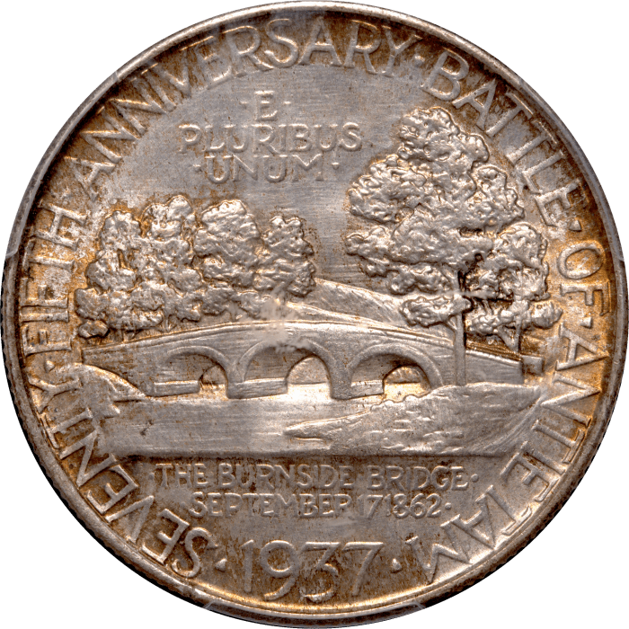 1937 Antietam Commemorative Half Dollar (50c) REVERSE Image