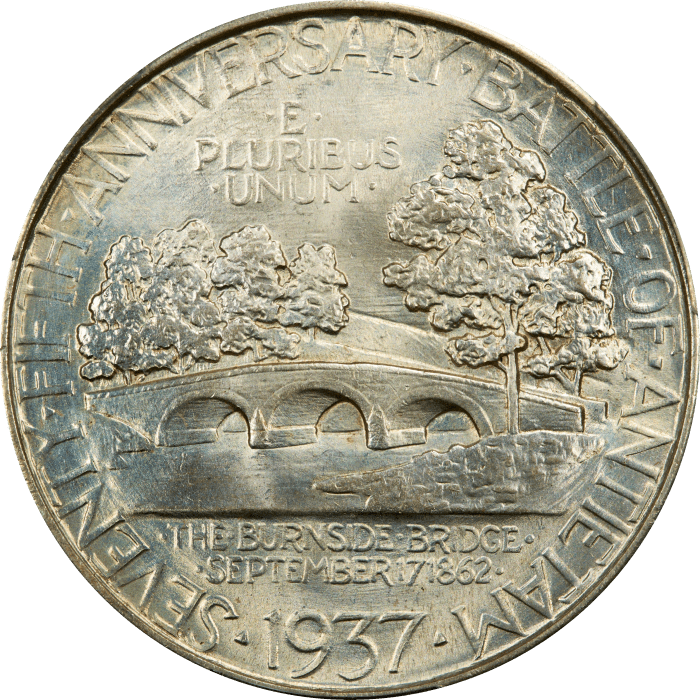 1937 Antietam Commemorative Half Dollar (50c) REVERSE Image