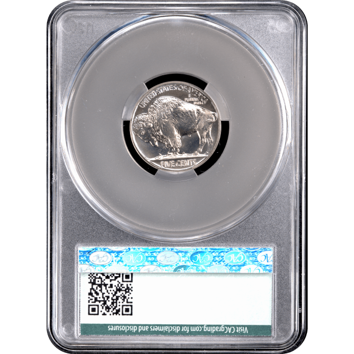 1937 Buffalo Nickel (5c) Reverse Slab Image