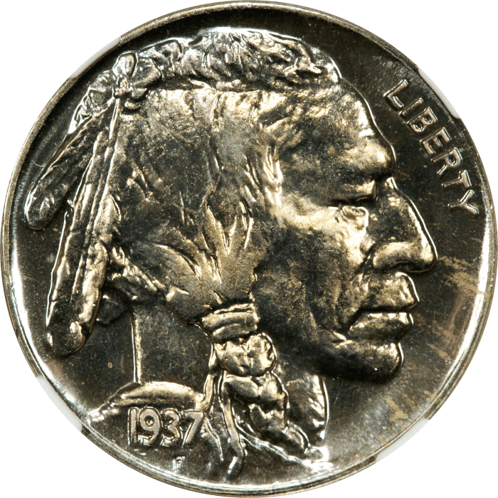 1937 Buffalo Nickel (5c) OBVERSE Image