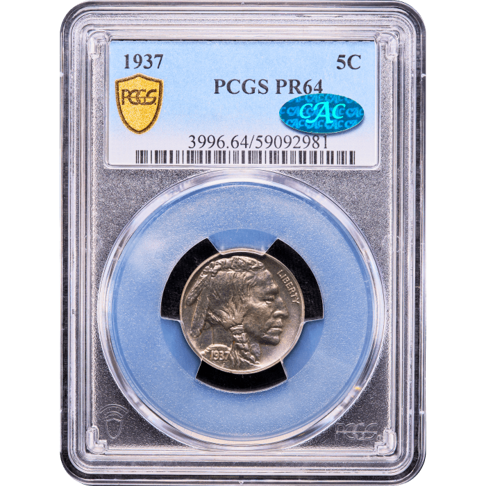 1937 Buffalo Nickel (5c) Obverse Slab Image