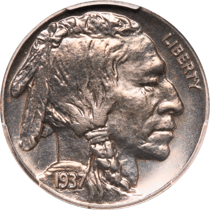 1937 Buffalo Nickel (5c) Obverse Image