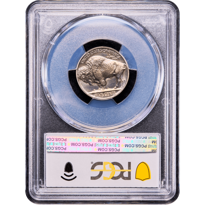 1937 Buffalo Nickel (5c) Reverse Slab Image