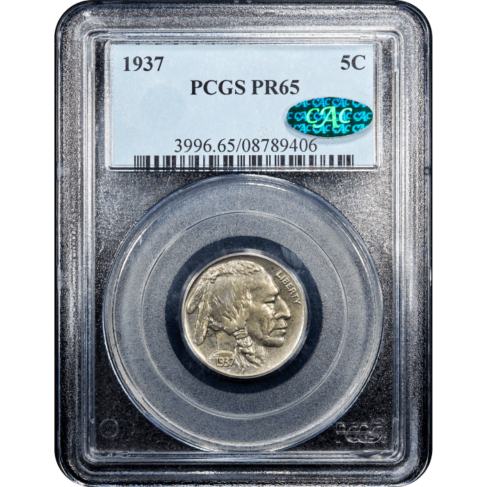 1937 Buffalo Nickel (5c) Obverse Slab Image
