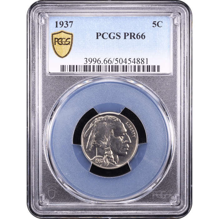 1937 Buffalo Nickel (5c) Obverse Slab Image
