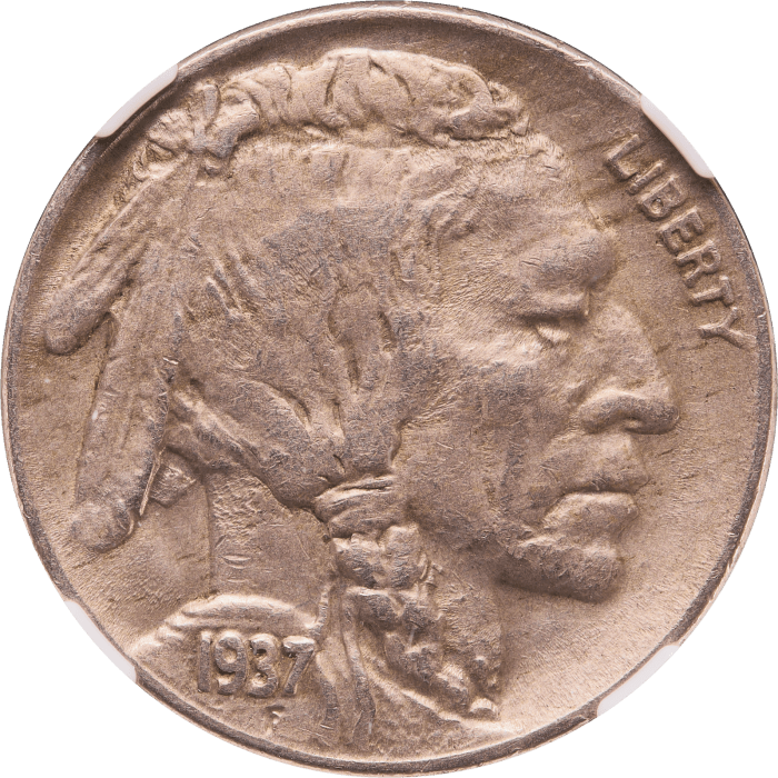 1937-D 3 Legs Buffalo Nickel (5c) Obverse Image