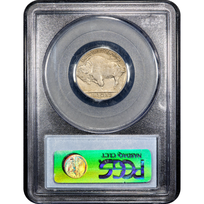 1937-D 3 Legs Buffalo Nickel (5c) Reverse Slab Image
