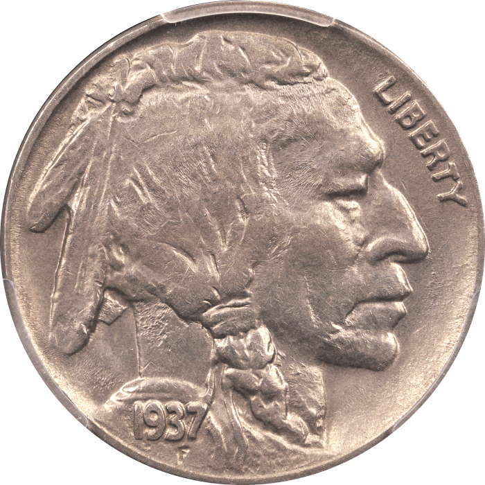 1937-D 3 Legs Buffalo Nickel (5c) Obverse Image