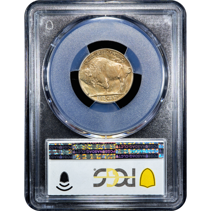 1937-D 3 Legs Buffalo Nickel (5c) Reverse Slab Image