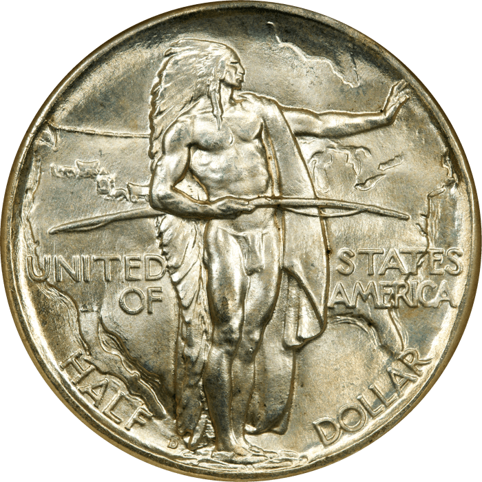 1937-D Oregon Commemorative Half Dollar (50c) Obverse Image