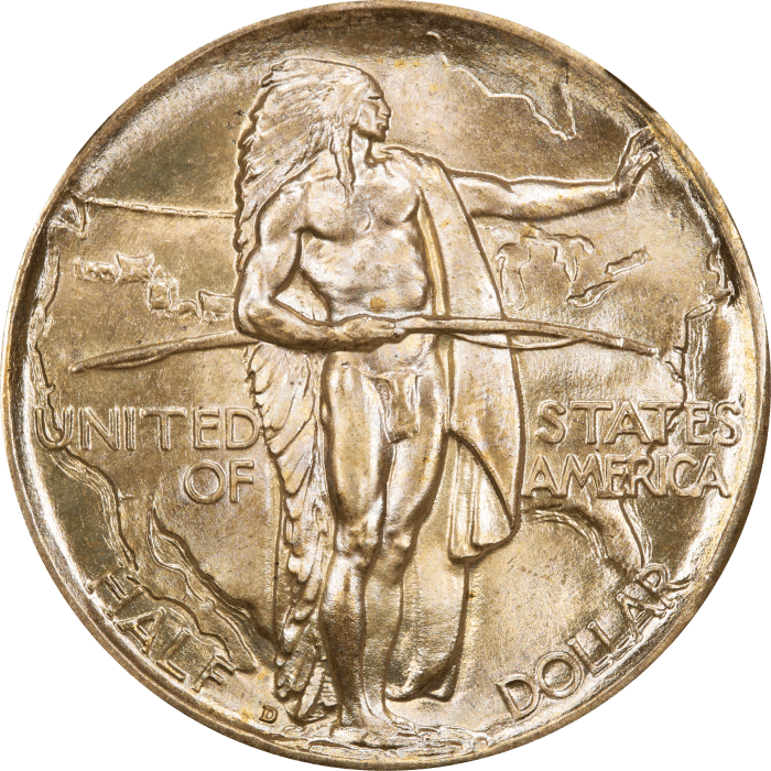1937-D Oregon Commemorative Half Dollar (50c) Obverse Image