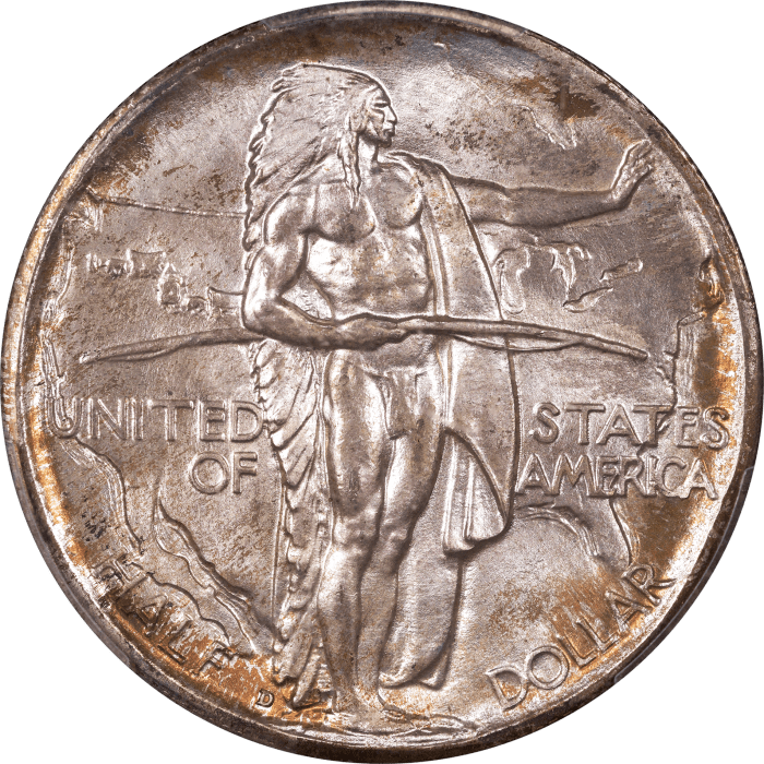 1937-D Oregon Commemorative Half Dollar (50c) Obverse Image