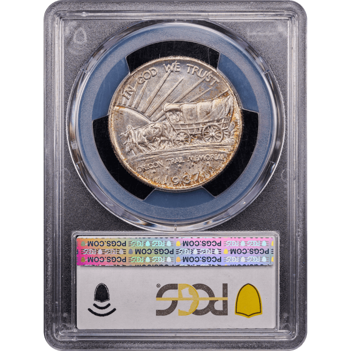1937-D Oregon Commemorative Half Dollar (50c) Reverse Slab Image